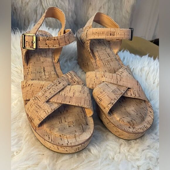Kork-Ease Cork Platform Wedge Sandals 10/42 - Picture 2 of 8
